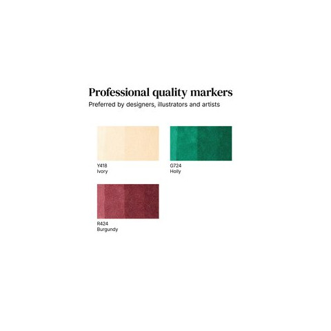 Pennarelli Winsor&Newton Promarker doppia punta fine-larga - conf. 3 pz tonalità intense - 0290191